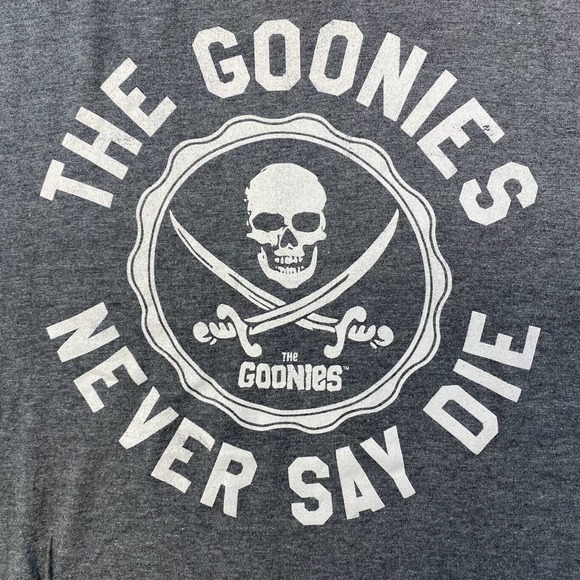 The Goonies Never Say Die Tee Thrifted Vintage Style Size L - Picture 2 of 10